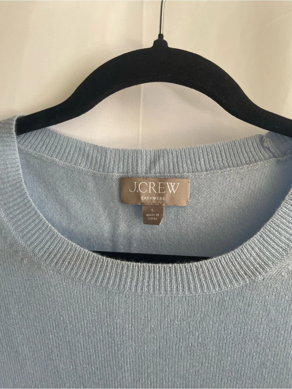 J. Crew Pale Blue Short Sleeve Knit Top